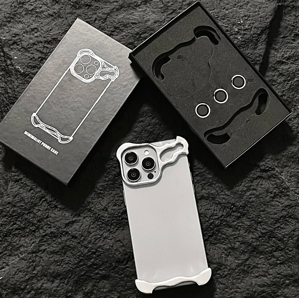 lrregular Metal Bumper Phone Case IPhone 13 14 15 16 17 Pro Max Plus 17 Air Lens Film Protection Bare Aluminum Shockproof Cover