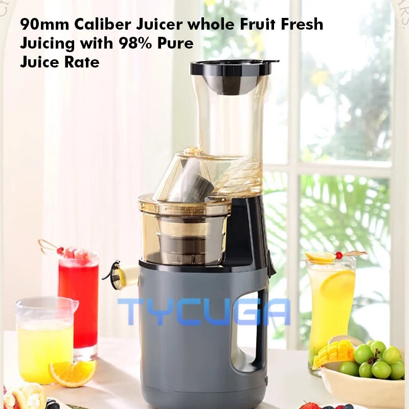 Slow Juicer Machine Whole Fruit No Cutting Dual Filter Pulp Separation 150W Low Speed Masticating Extractor Home Appliances