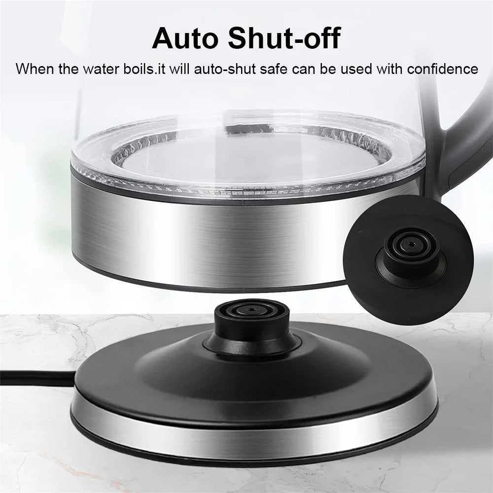 220V 2000W Electric Glass1.8L Kettle UK Plug