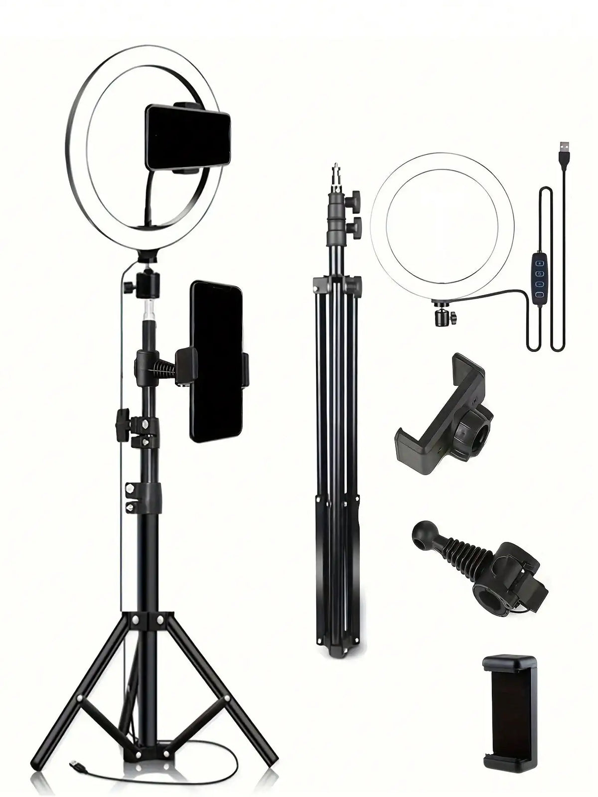 110cm Tripod Stand with 10-Inch Ring Light Live Stream Selfie Kit