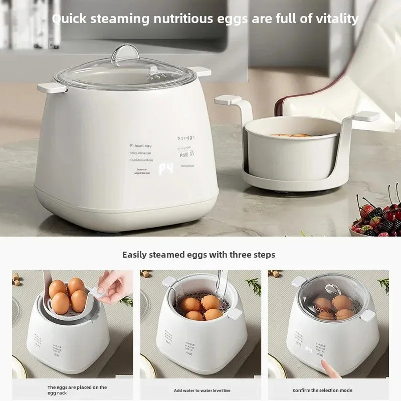 2025 Upgraded Multifunctional Egg Steamer Smart Breakfast Machine with Automatic Power Off and Portable Steamer for Home Use