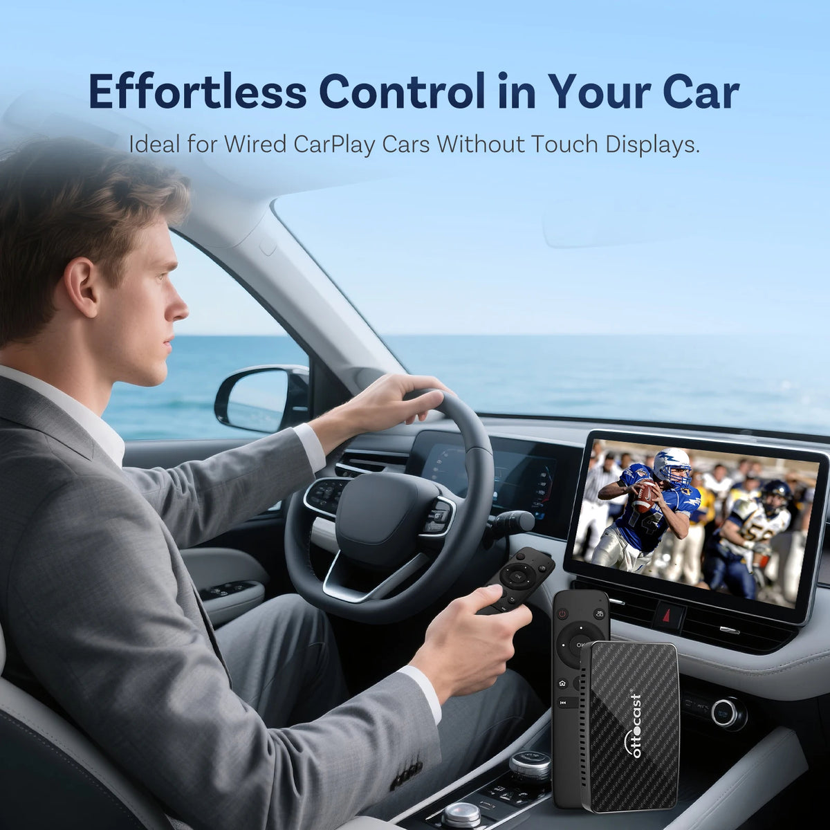 Ottocast Play2video Pro 2026 Android Auto Wireless Box Carplay Ai Box Video Carplay TV Box For Youtube Netflix IPTV Car Accessor