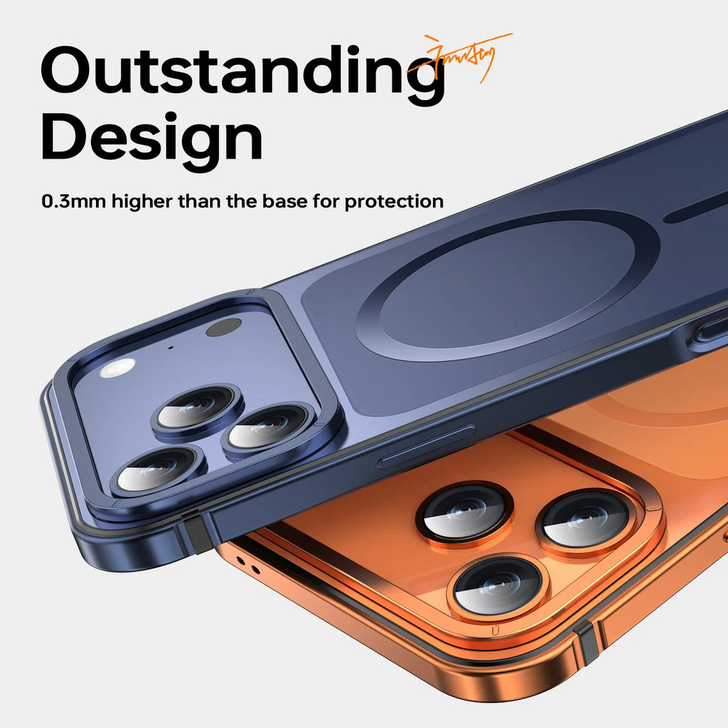 2026 NEW Original Dual Color Magnetic Backplate for IPhone 17 Pro/Pro Max Alloy Phone Case, Resistant To Yellowing and Aging