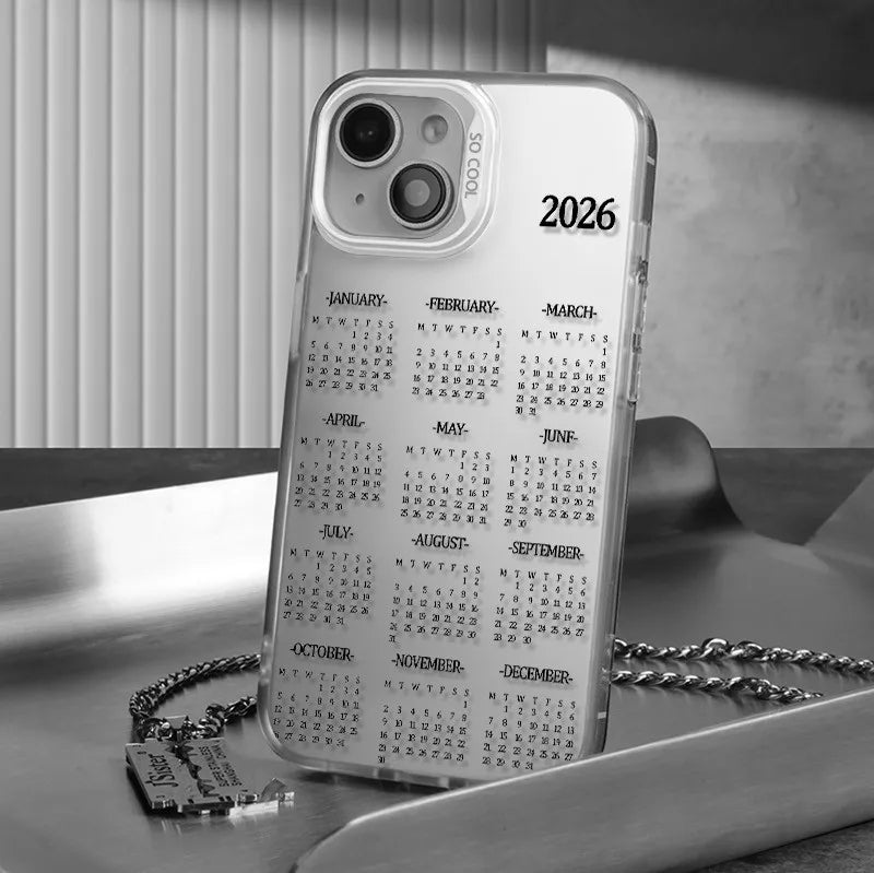 Phone Case New 2026 Calendar Pattern For Samsung Galaxy A16 A26 A34 A35 A36 A55 A56 A54 S25 FE S24 Ultra S23 Plus S22 S21 Cover