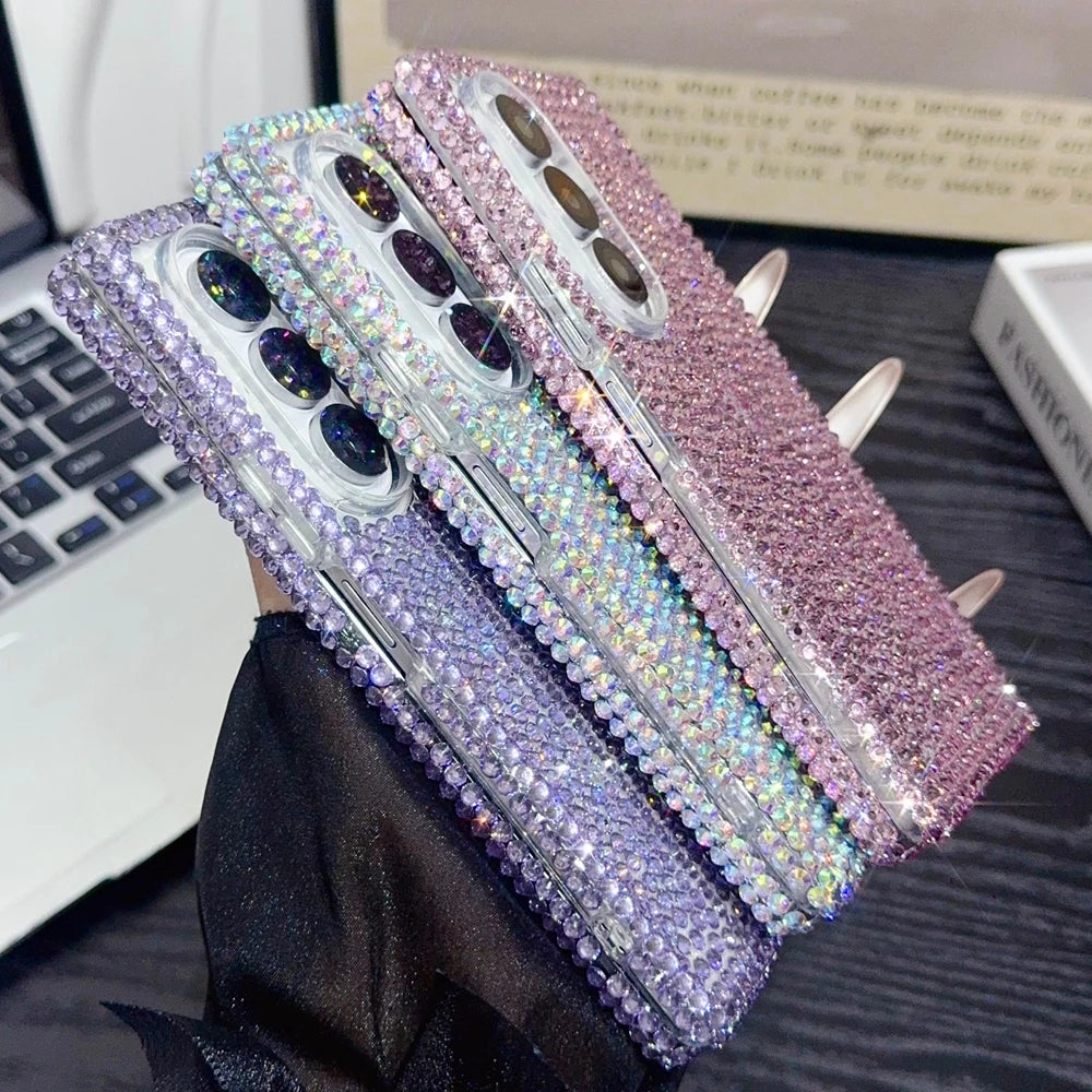 Luxury Full Glitter Diamond Bracelet Chain Phone Case For Samsung Galaxy Z Fold 7 Z Fold6 Z Fold5 ZFold4 ZFold3 Shockproof Cover