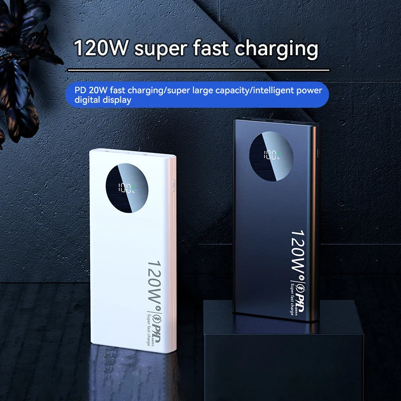 500000mAh High Capacity Power Bank 120W Fast Charging Powerbank Portable Battery Charger For iPhone Samsung Huawei Xiaomi 2026