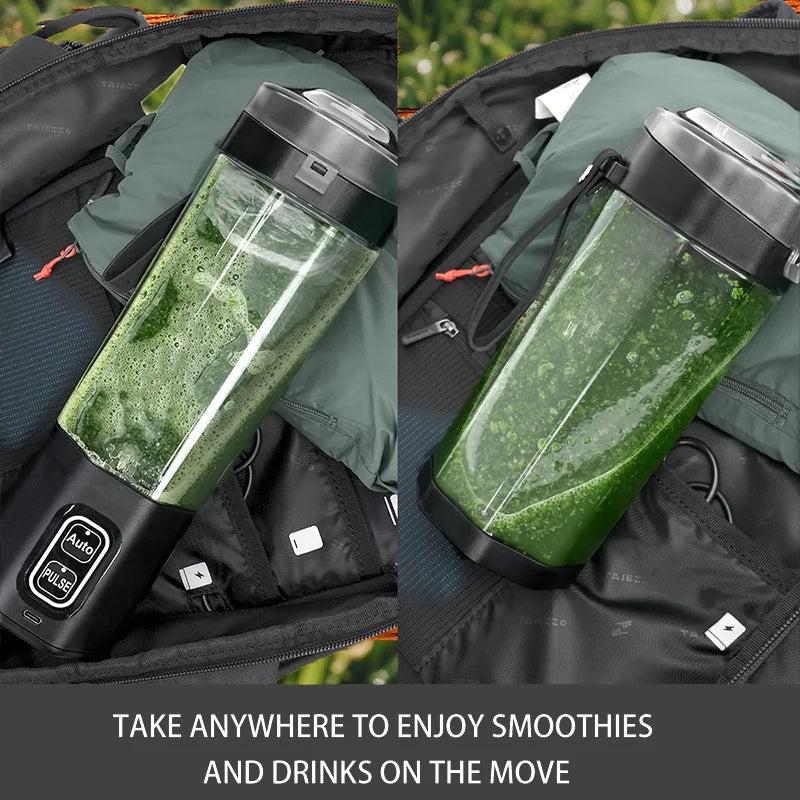 Portable Electric Juice Maker Blender 700ML USB Rechargeable Fruit Mixer 6 Blades Juicer for Shakes Smoothies Fresh Juicing Cup