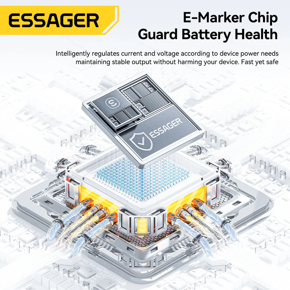 Essager 100W Elbowed USB Type-C Cable 100W For iPhone 17 16Pro Max Type C Cable for Macbook pro Fast Charge Wire for Huawei ipad