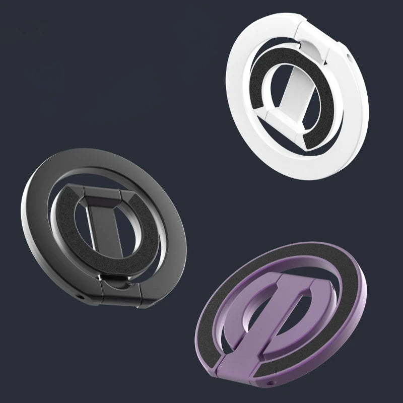 2026 New Mobile Phone Finger Ring Holder for Magsafe Strong Magnet Double-sided Magnetic Stand for iPhone 17 16 15 14 13 Samsung