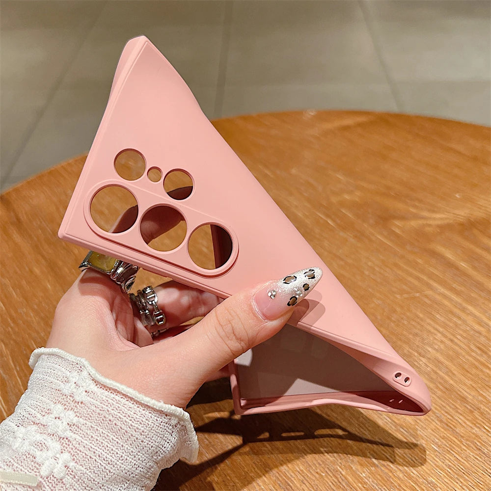 Luxury Matte Liquid Silicone Solid Phone Case for Samsung Galaxy S25 S24 S26 Ultra S23 S22 Plus S21 FE Shockproof Protect Cover