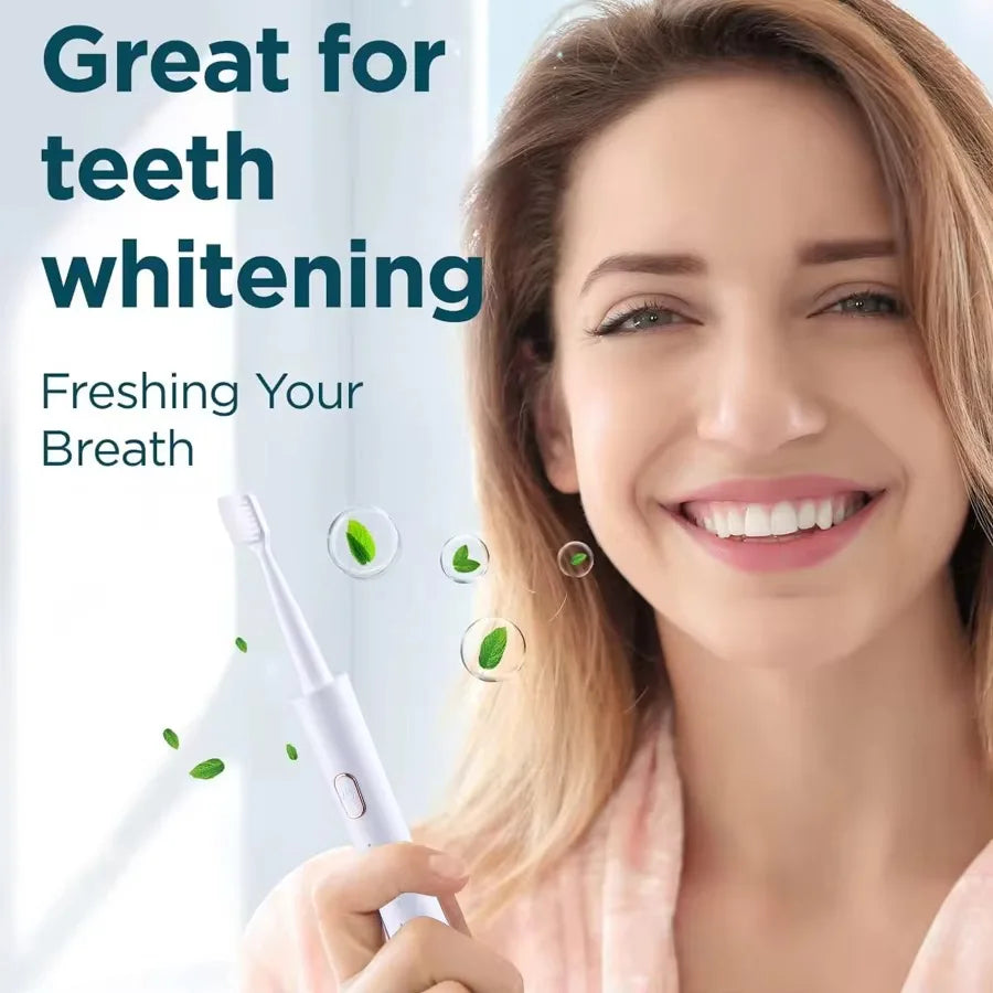 New Design Electric Sonic Toothbrush Soft Bristle 6 Cleaning modes LED Display IPX7 Waterproof USB Fast Charging Oral Care Tool