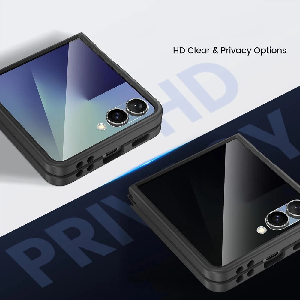 Magnetic Wireless Charging Mobile Phone Case for Samsung Galaxy Z Flip 7 Cases Slim Rugged Translucent Cover with Magnet