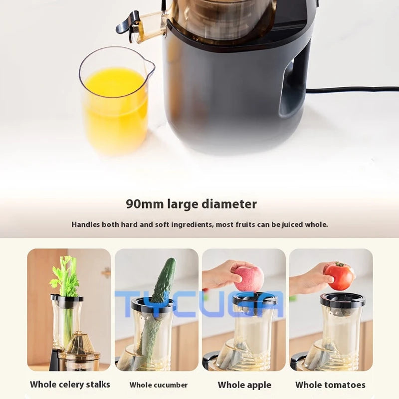 Slow Juicer Machine Whole Fruit No Cutting Dual Filter Pulp Separation 150W Low Speed Masticating Extractor Home Appliances