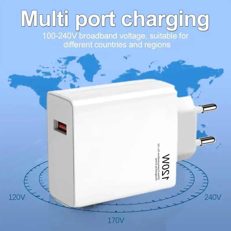 Lenovo 120W Ultra Fast Charging Phone Charger Quick USB to Type-C High-performance Adapter For iPhone Samsung Huawei