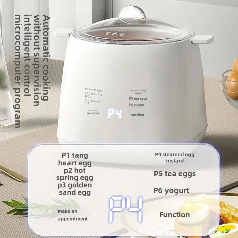 2025 Upgraded Multifunctional Egg Steamer Smart Breakfast Machine with Automatic Power Off and Portable Steamer for Home Use