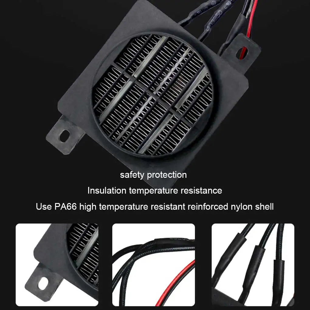 PTC Heater with Fan Professional Lightweight Durable Air Heater Replacement Parts Heating Element 24V 400W 24V 400W
