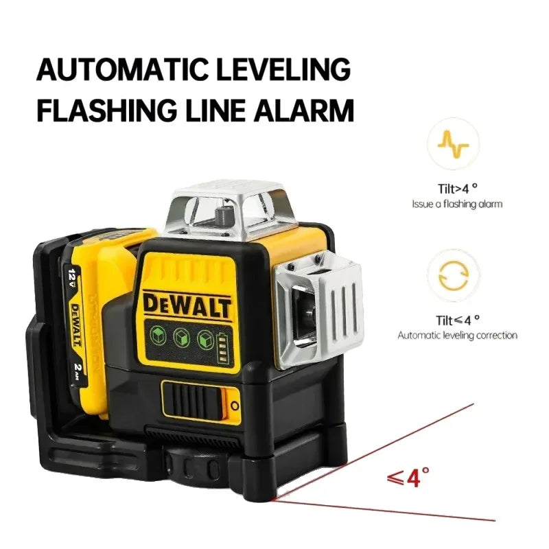 DEWALT DW089LG 12V Laser Level Self Levelling 12 Line 3 Sides*360 Degree Self-Leveling Horizontal And Vertical Cross Line Tools
