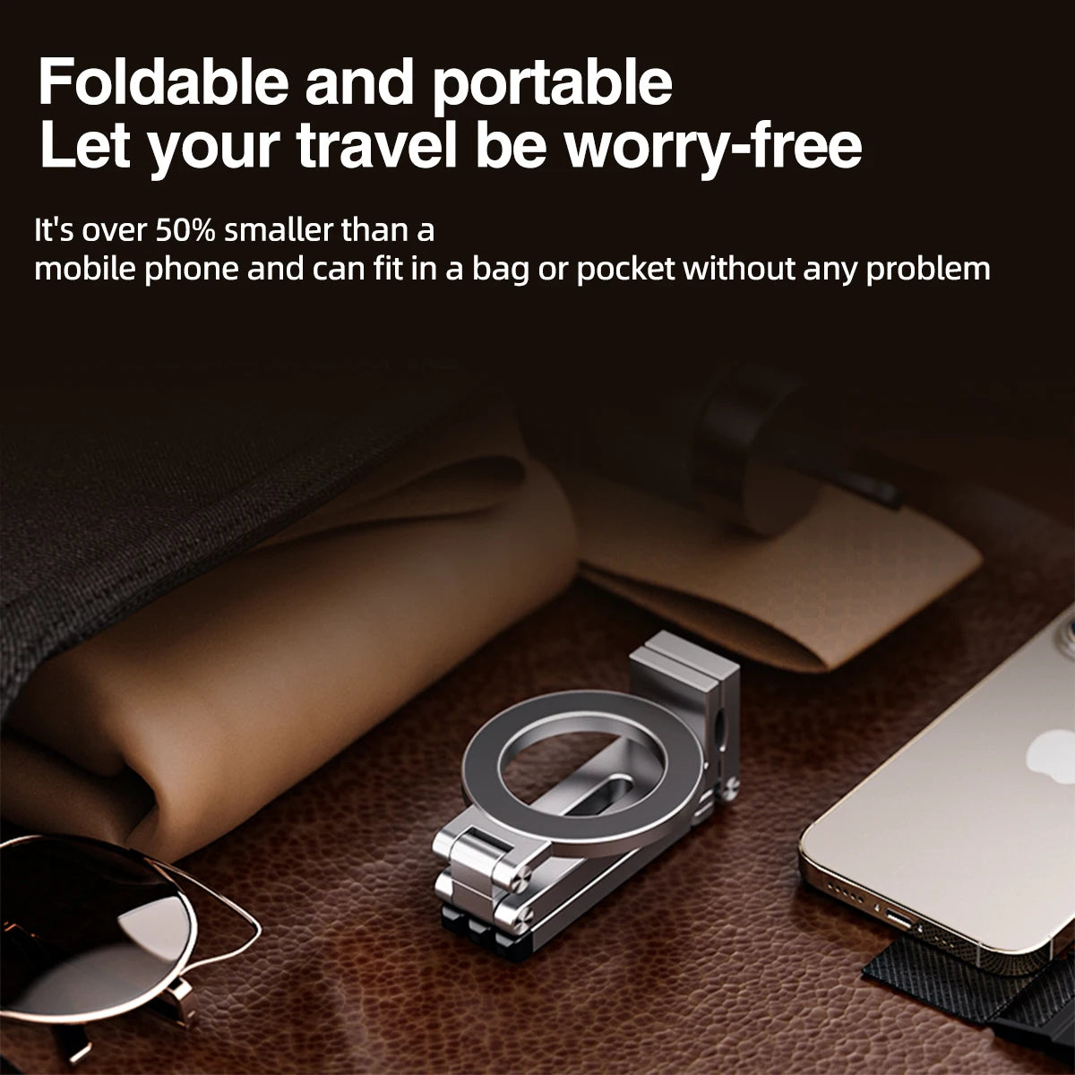 Foldable Magnetic Phone Tripod Holder 360 Rotating Portable Stand For iPhone Samsung Travel Video Shooting Desk Plane Train