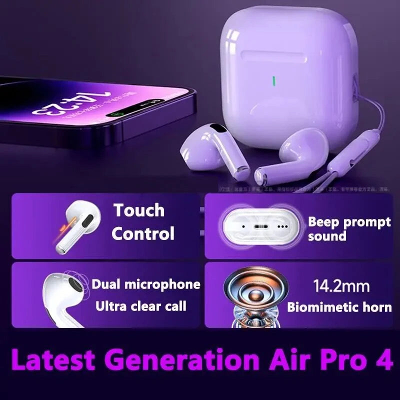 2026 New Air Pro TWS Wireless Bluetooth Earphones Headphones In Ear Earbuds Sports Noise Cancelling Headset for IPhone Android