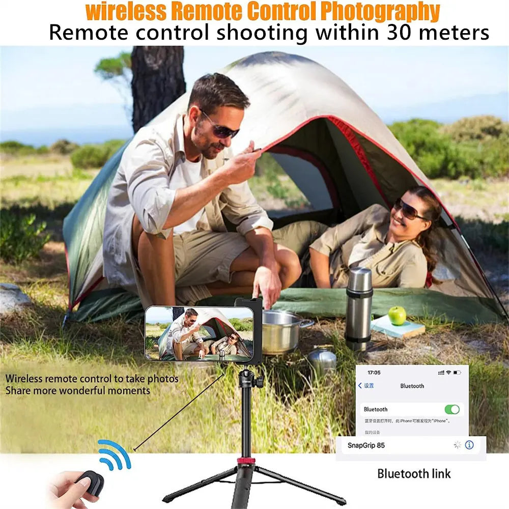 2026 Magsafe Bluetooth Shutter Phone Holder Camera Handle Grip Selfie Stablizer W FillLight Shooting for Iphone 16 15 14 Android