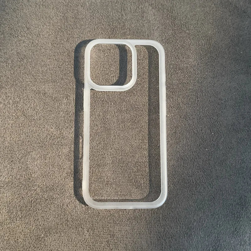 2026 New 3D Matte Soft TPU Bumper Frame Camera Lens Protection Phone Case For iPhone 17 Pro Max 16 15 14 Plus 13 12 Back Cover