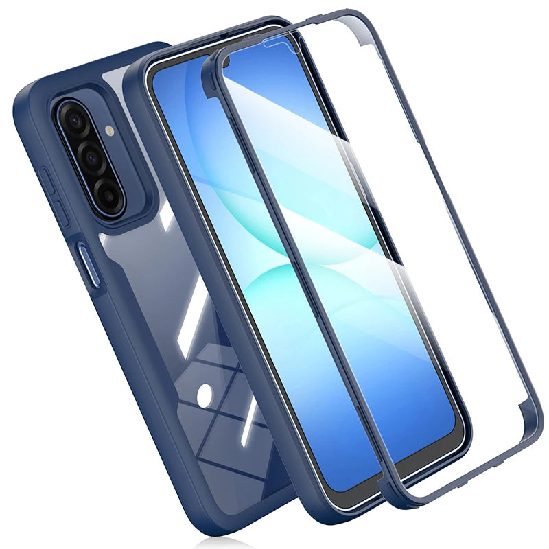 360 Full Body Built-in Screen Protector Phone Case For Samsung Galaxy A17 A16 A15 A14 A13 A12 A56 A55 A54 A53 A36 A35 5G Cover