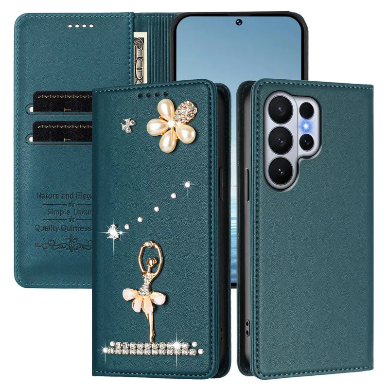 ME06 Magnetic Leather Phone Case For Samsung Galaxy S26 S25 S24 S23 S22 Ultra Plus FE Edge 5G Wallet Anti-theft Flip Cover 2026