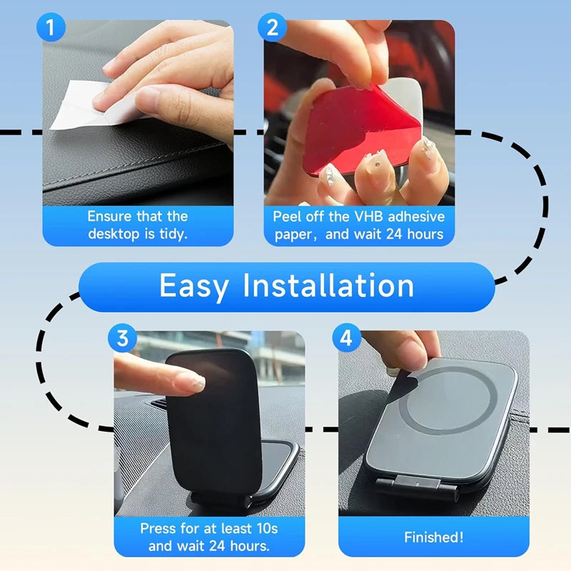 2026 Magnetic Phone Holder for MagSafe Car Mount with Dual Side Strong Magnets Ultrathin Adjustable Cell Phone Holder Universal