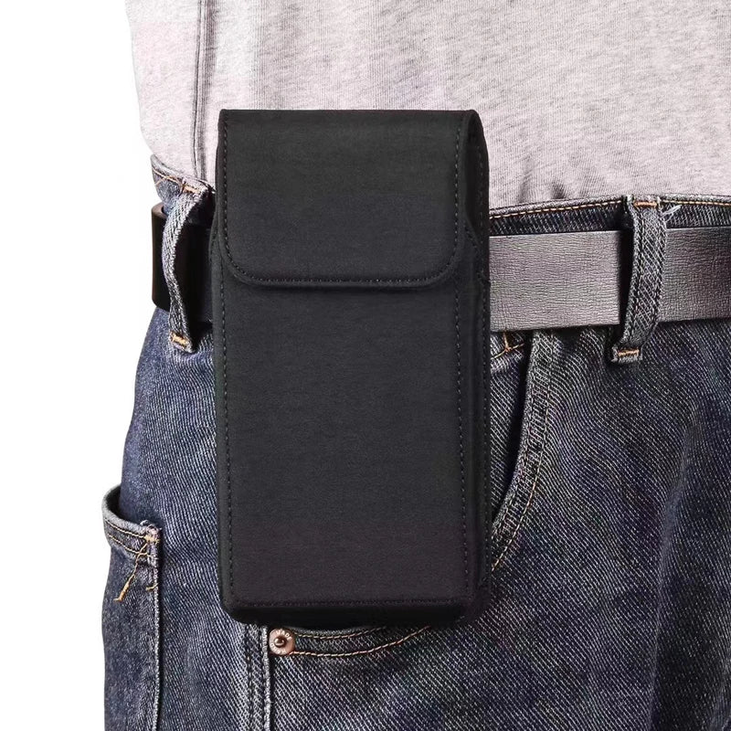 For Samsung S25 S24 S23 S22 S21Plus S24 Ultra S24 FE Smart phone Case Belt Clip Holster Nylon Cloth Bag Flip Cover Phone Pouch