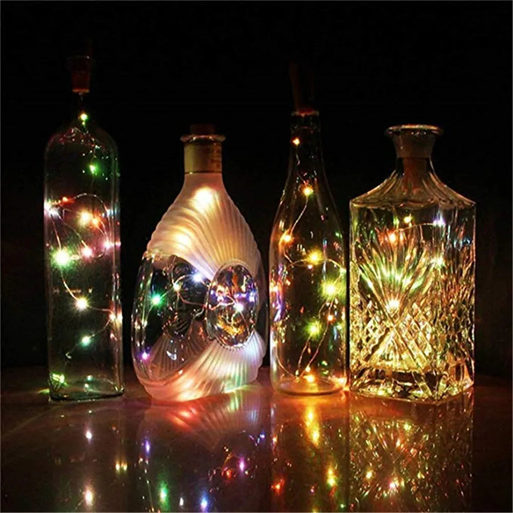 3/5/10/20pcs Battery Powered Cork Bottle Light 2m 20LED Light Bar Light Birthday Party Wine Bottle Stopper Light With Battery