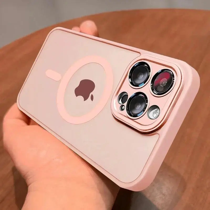 Magnetic Luxury Matte Translucent Armor Shockproof Case For iPhone 13 12 11 15 Pro Max 14 Plus For Magsafe Wireless Charge Cover