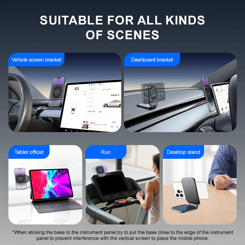 2026 New Car Magnetic For Magsafe Phone Holder Foldable Anti-shake Navigation Vehicle Mounted Mobile Stand Ultra-Thin Hands-Free