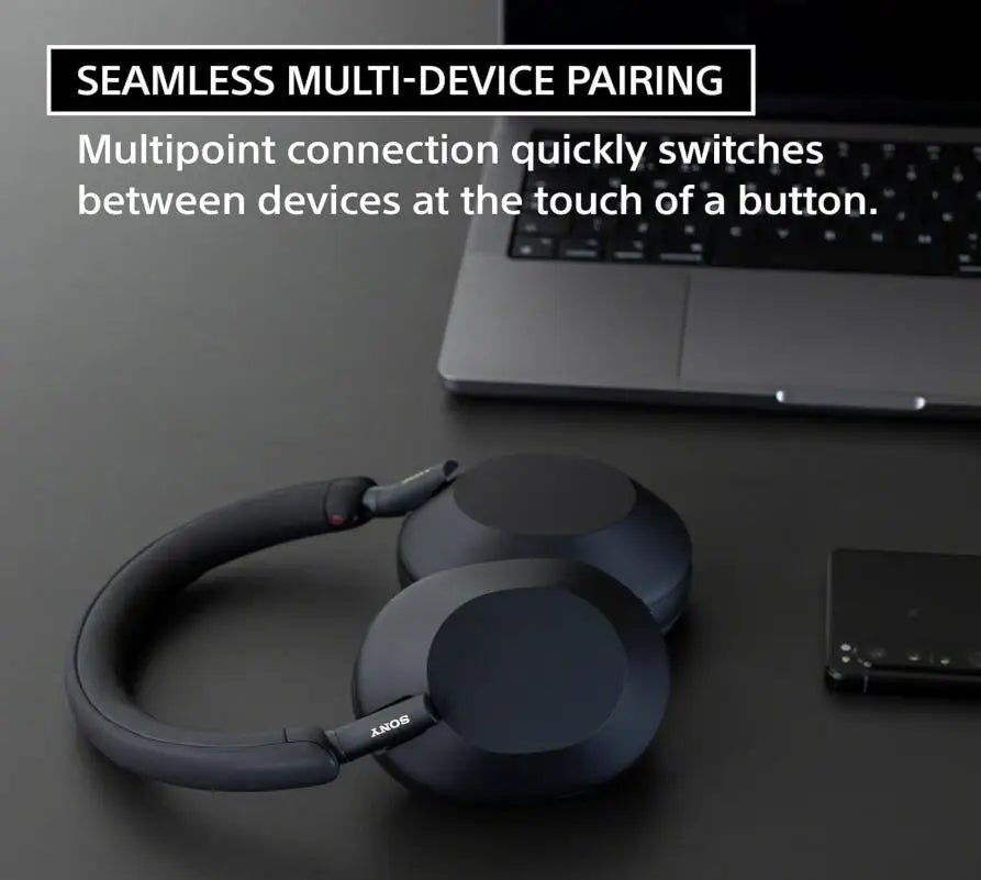 Sony WH-1000XM5 Advanced noise-cancelling headphones, automatic NC optimizer, 30-hour battery life,Alexa voice control, black