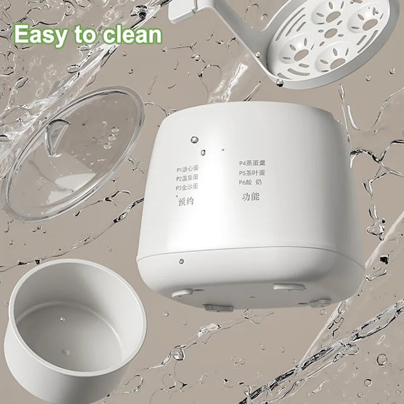 2025 Upgraded Multifunctional Egg Steamer Smart Breakfast Machine with Automatic Power Off and Portable Steamer for Home Use