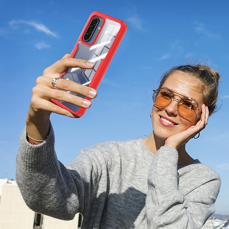 360 Full Body Built-in Screen Protector Phone Case For Samsung Galaxy A17 A16 A15 A14 A13 A12 A56 A55 A54 A53 A36 A35 5G Cover