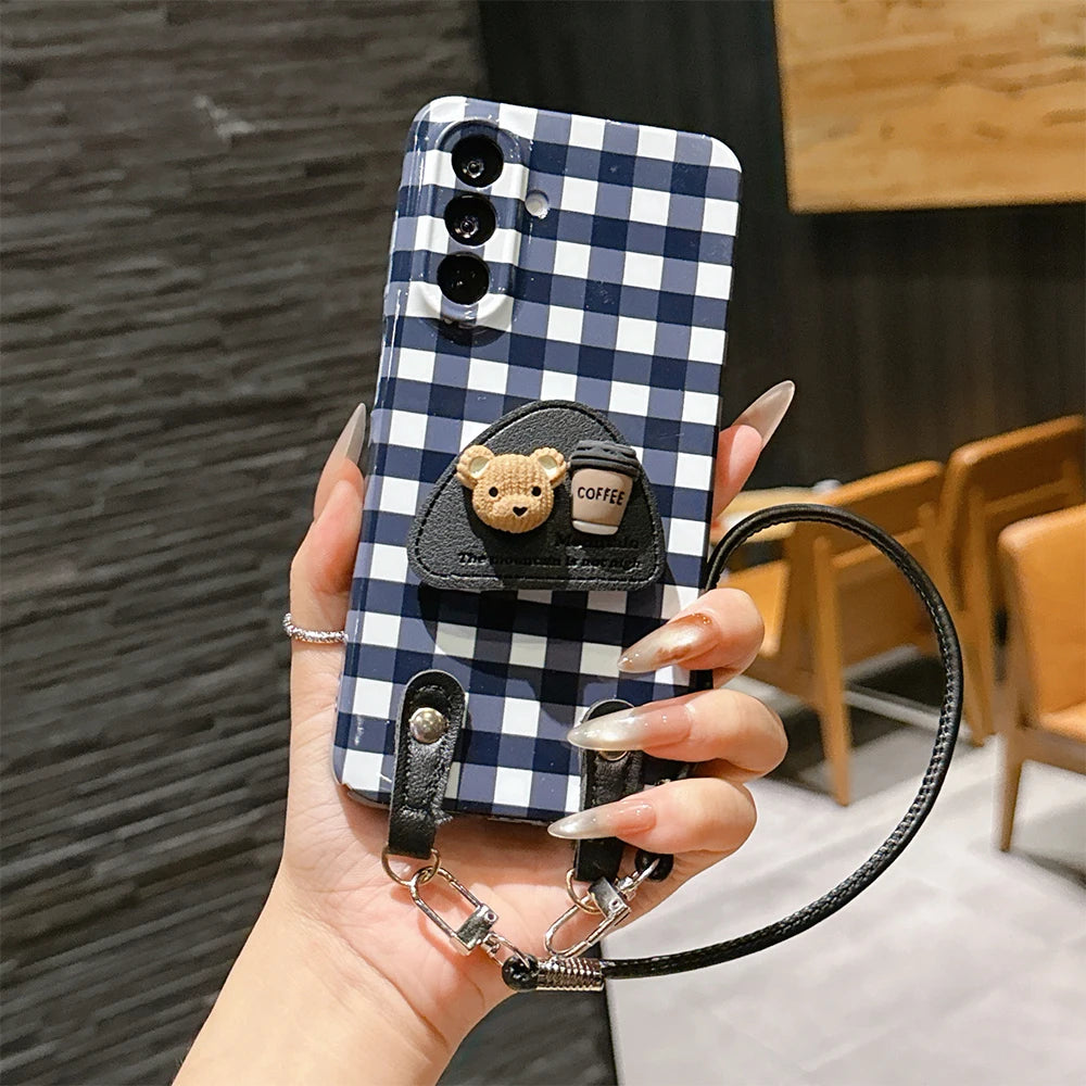 Shockproof Phone Case with Lanyard 4 Corner Protection Custom Print Cover for Galaxy S25 S25Ultra S24 S23 S24 Ultra Case