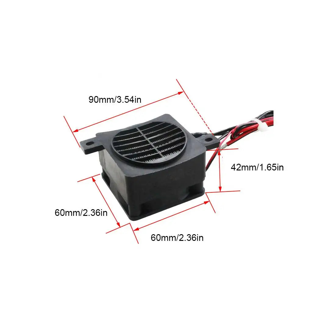 PTC Heater with Fan Professional Lightweight Durable Air Heater Replacement Parts Heating Element 24V 400W 24V 400W