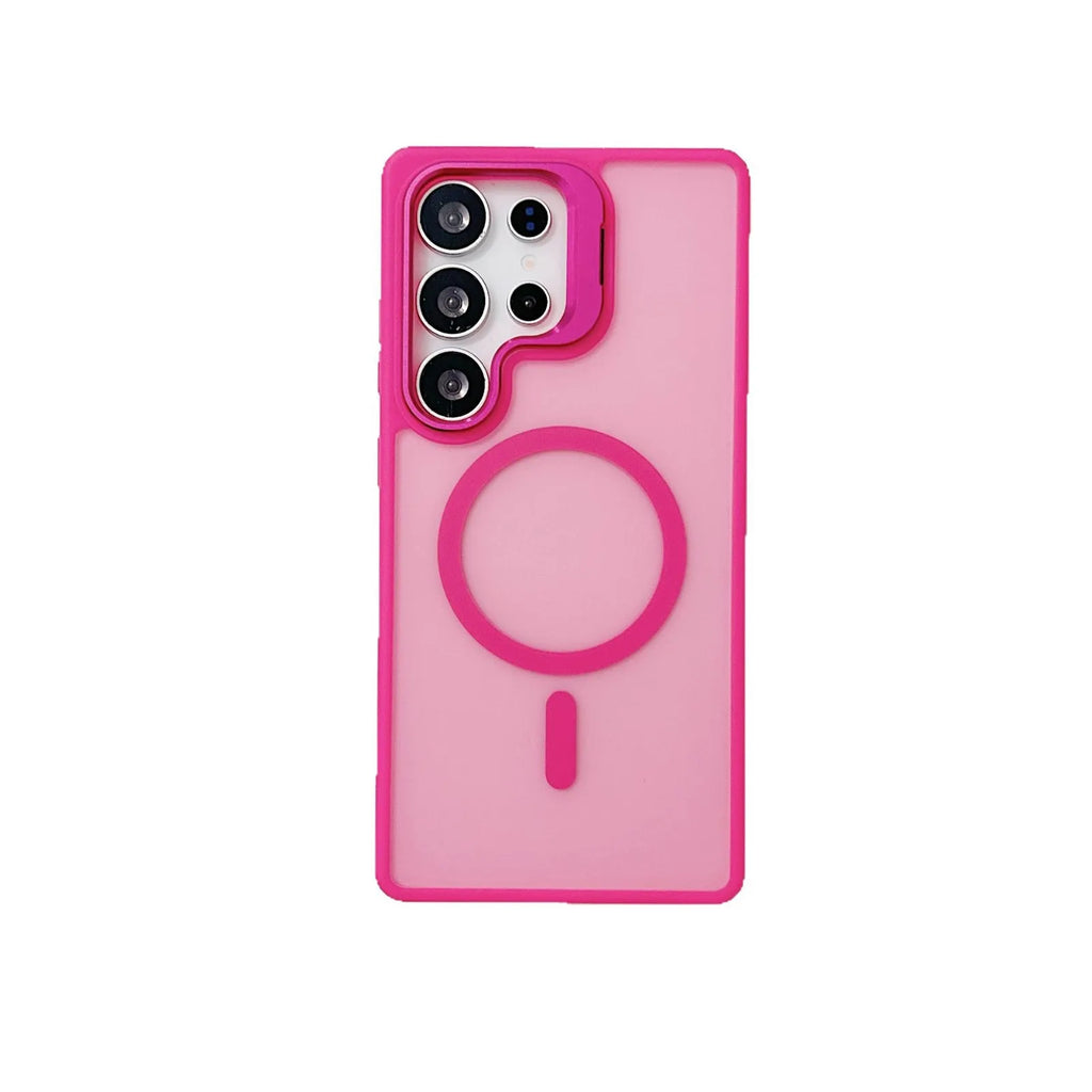 2026 Business Magnetic Case for Samsung Galaxy S24 Matte Soft Touch Anti-Yellow Phone Case with Metal Camera Frame S25ULTRA