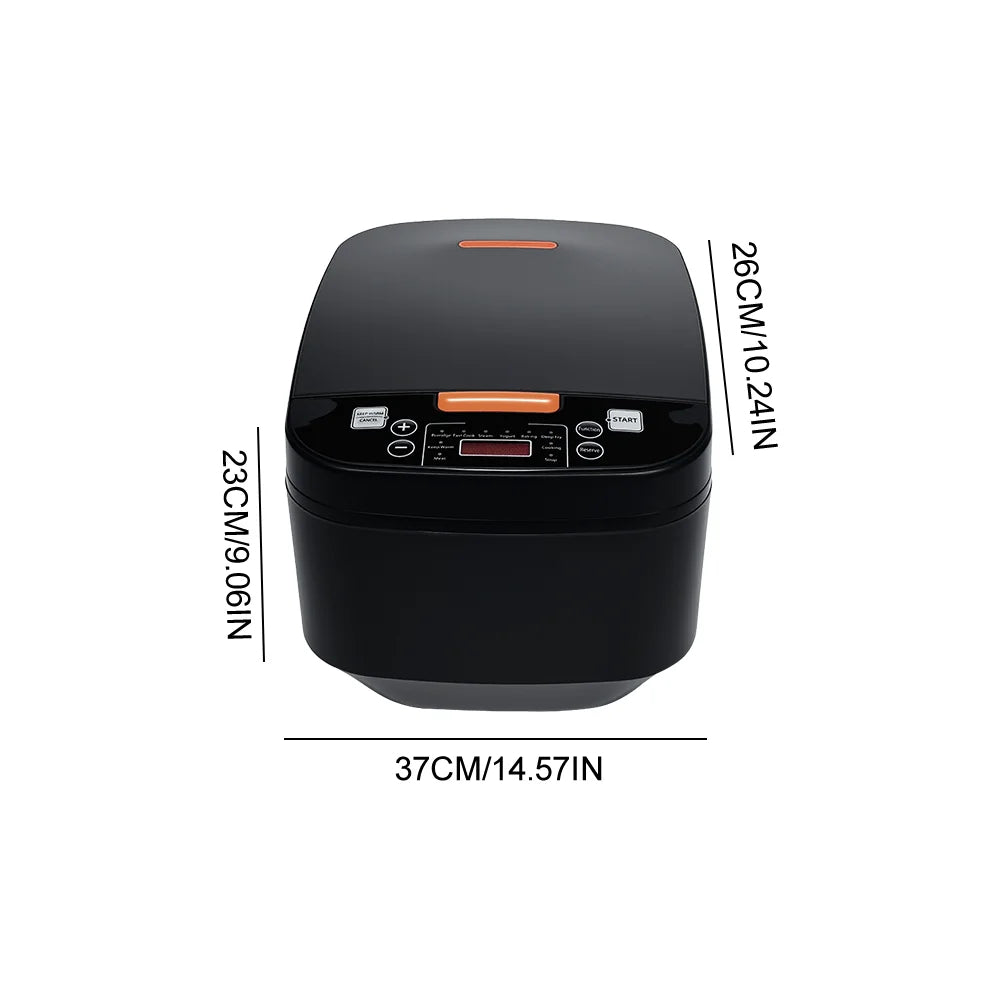5L Electric Rice Cooker Multi-functional with Steamer Non-Stick Inner Pot 1000W 24H Keep Warm LCD Display for Home Kitchen