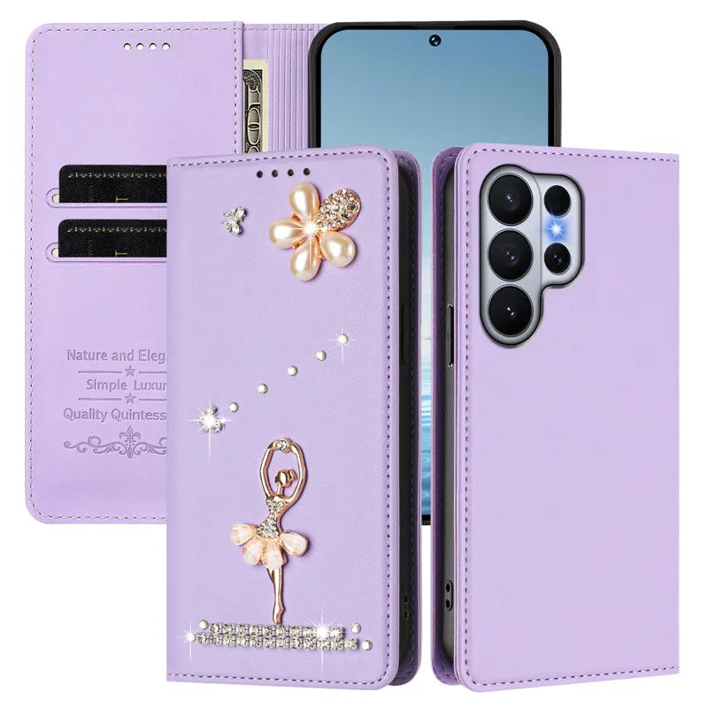 ME06 Magnetic Leather Phone Case For Samsung Galaxy S26 S25 S24 S23 S22 Ultra Plus FE Edge 5G Wallet Anti-theft Flip Cover 2026