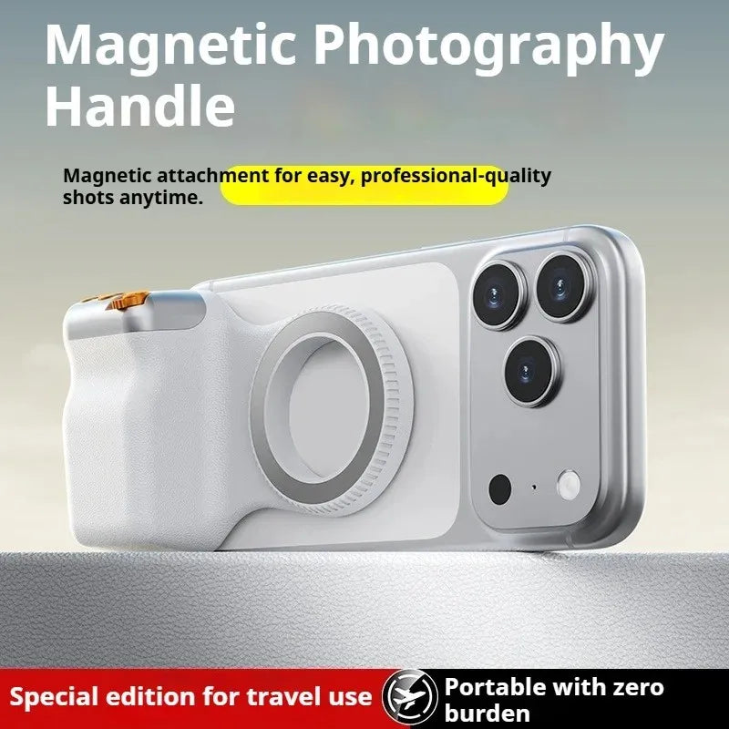 2026 New Magnetic Camera Grip with Remote Shutter Fill Light Remote Control Handle Universal for iPhone Androids Phones