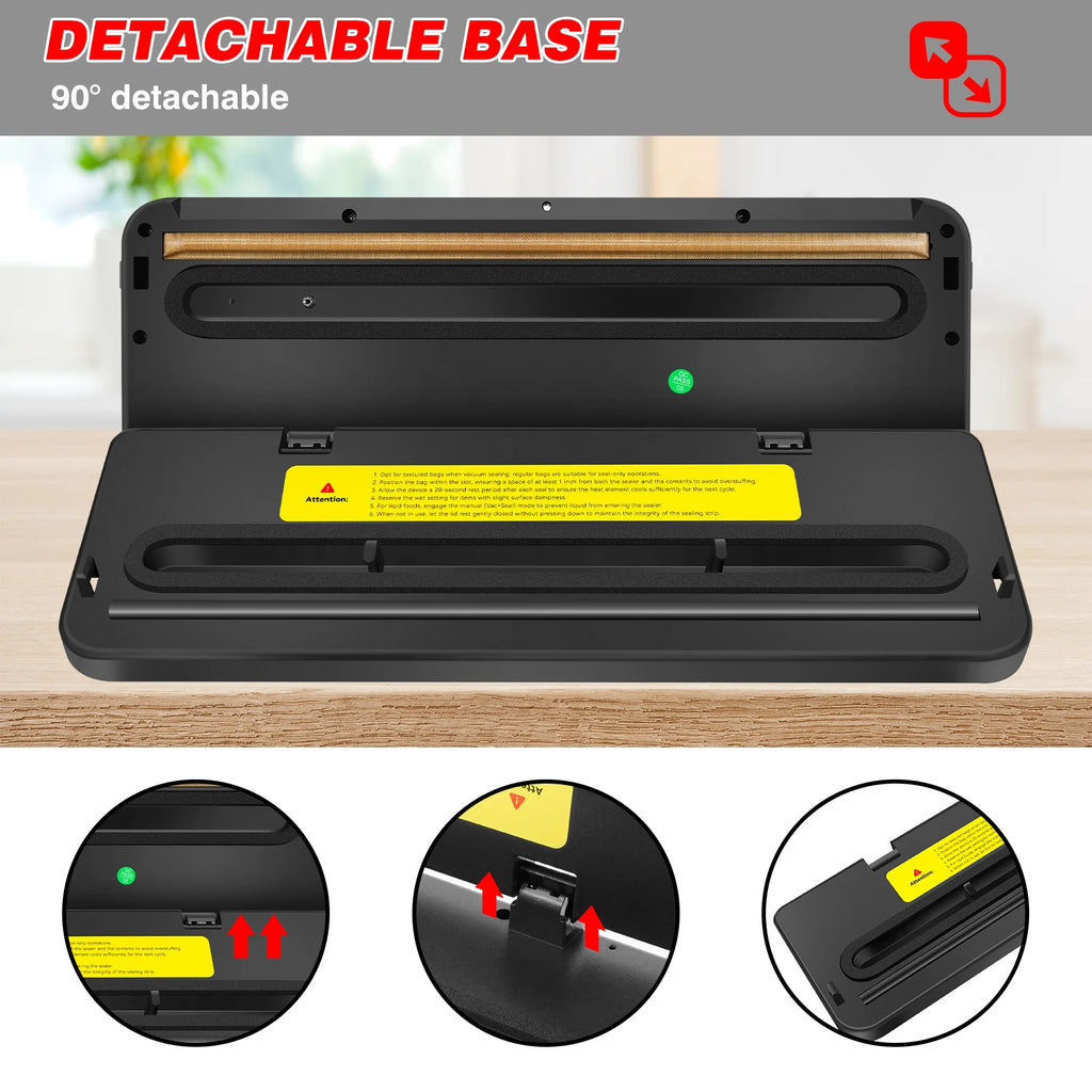 Vacuum Sealer,Automatic Food Vacuum Sealer,5 modes,with 10 sealing pockets and built-in cutter for sealing of wet and dry food