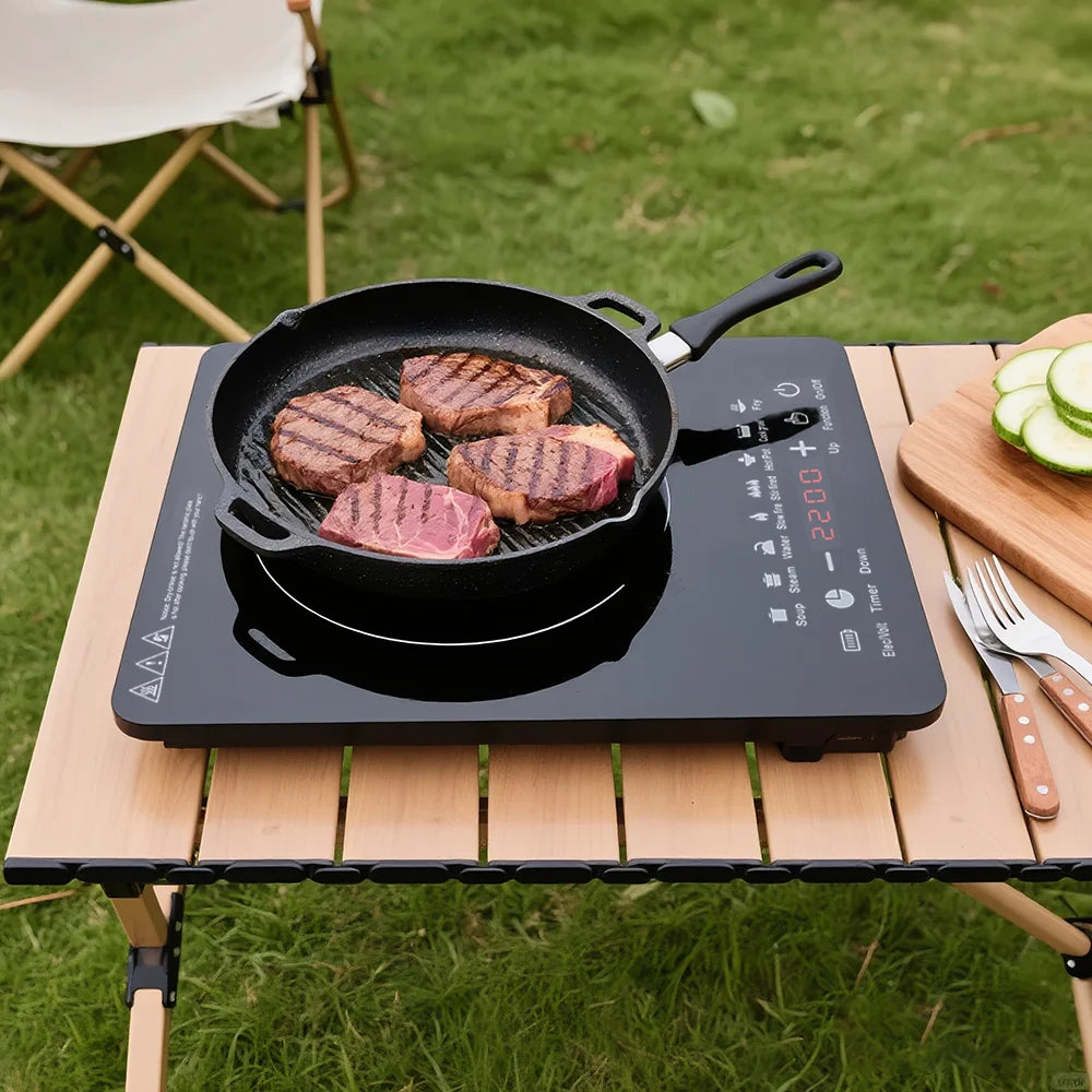 2200W Electric Induction Cooker UK Plug Induction Cooktop Timeable Energy-saving Induction Cooker Touch Panel Desktop Burner