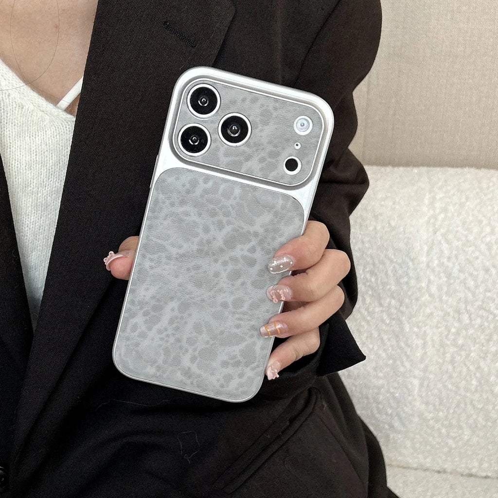 Leopard Print Leather Mobile Phone Cases For iPhone 17 16 15 14 13 Pro Max Protective Shockproof Hard Cover Shell Shields
