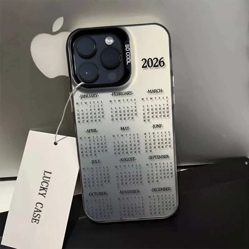 Phone Case New 2026 Calendar Pattern For Samsung Galaxy A16 A26 A34 A35 A36 A55 A56 A54 S25 FE S24 Ultra S23 Plus S22 S21 Cover