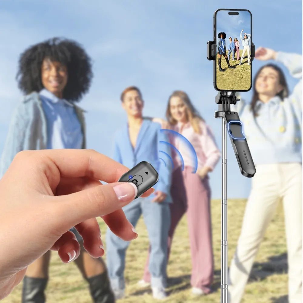 BSLIUFANG 2026 New 1.7M Wireless Selfie Tripod Foldable Stand For Action Cameras Smartphones Balance Steady Shooting Live