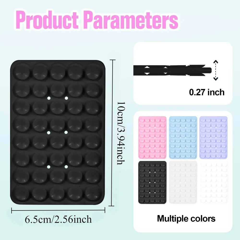 Double Sided Silicone Suction Cup Phone Case Detachable Stand Silicone Rubber Sucker Pad For Selfies And Videos Fixed Pad