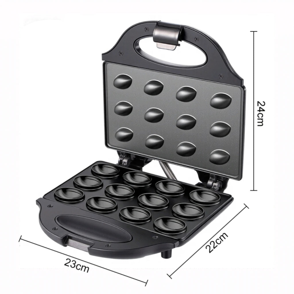 Electric Walnut Cake Waffle Maker With Nuts 12 Holes Cooking Kitchen Biscuits Making for Baking Business Nuts Waffle