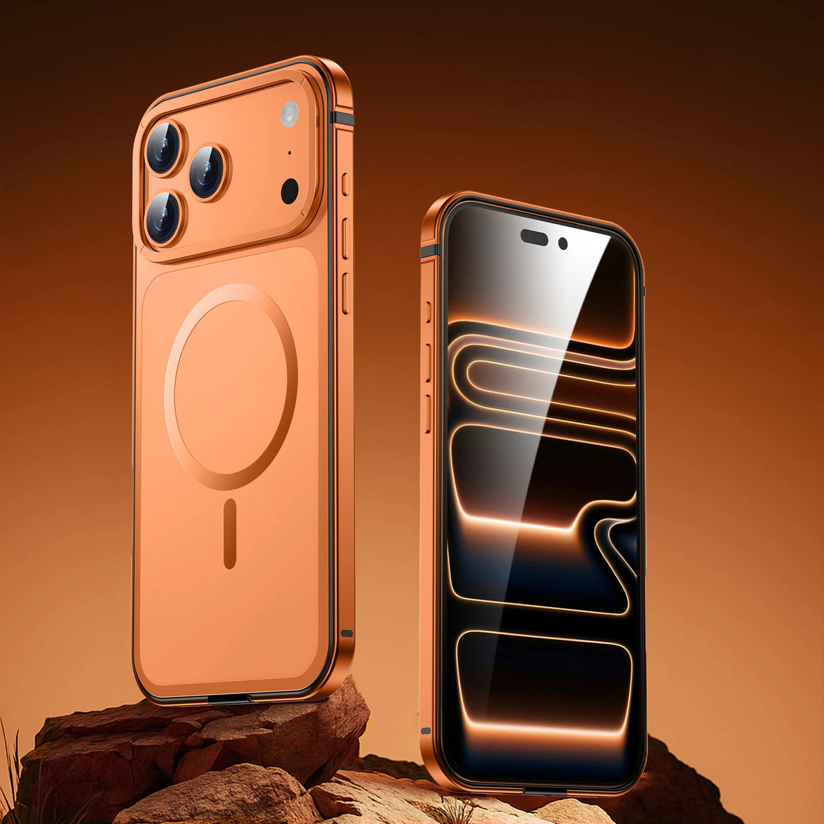 2026 NEW Original Dual Color Magnetic Backplate for IPhone 17 Pro/Pro Max Alloy Phone Case, Resistant To Yellowing and Aging