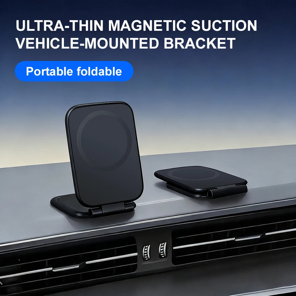 2026 New Car Magnetic For Magsafe Phone Holder Foldable Anti-shake Navigation Vehicle Mounted Mobile Stand Ultra-Thin Hands-Free